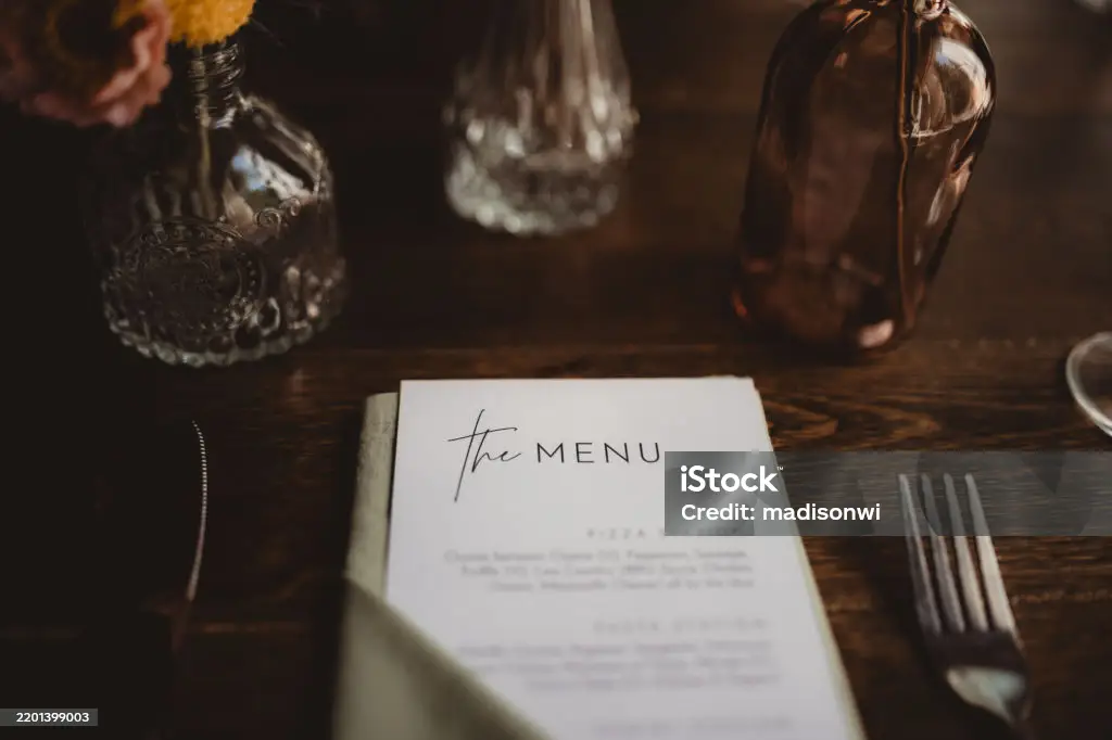 Test's Catering Menu